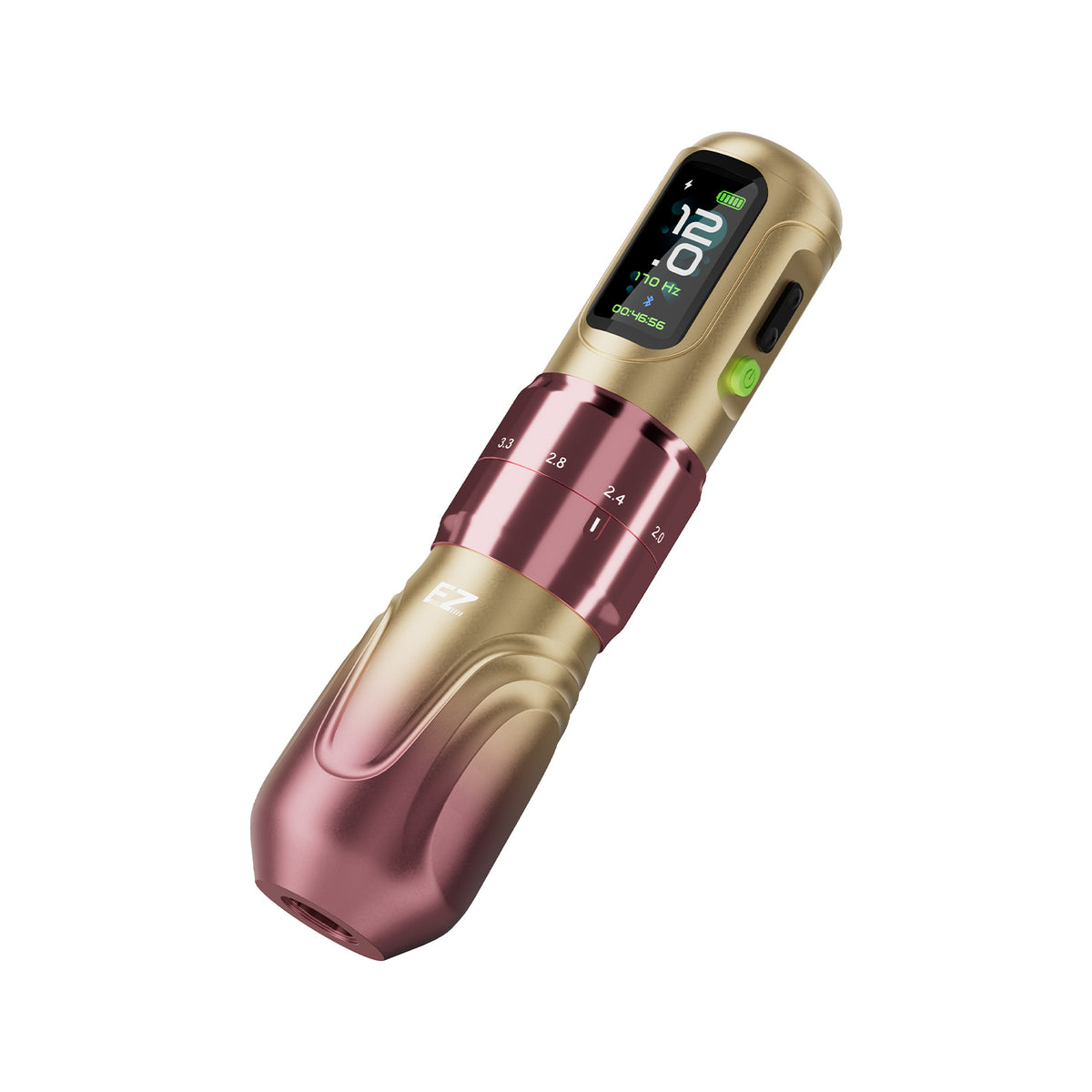 EZ P6 wireless tattoo machine Rose Gold Gradient detail image