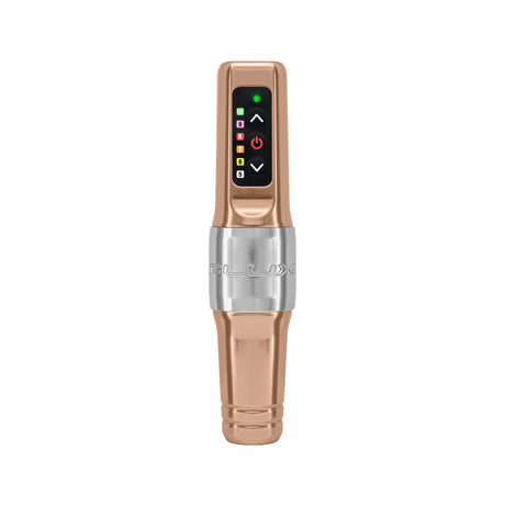 Microbeau Flux Mini Champagne Gold with PowerBolt Mini Tattoo & PMU Machine - BVShop