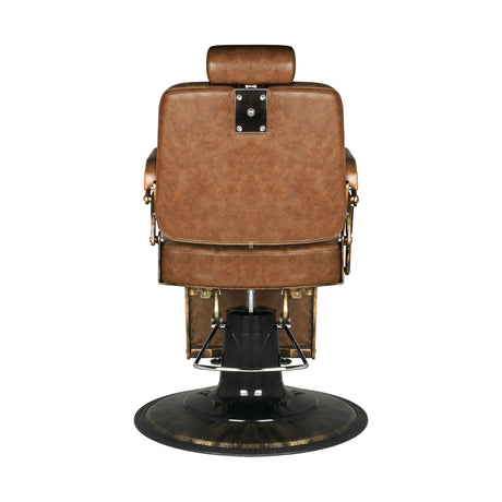 Gabbiano barber chair Boss Old Leather light brown - BVShop