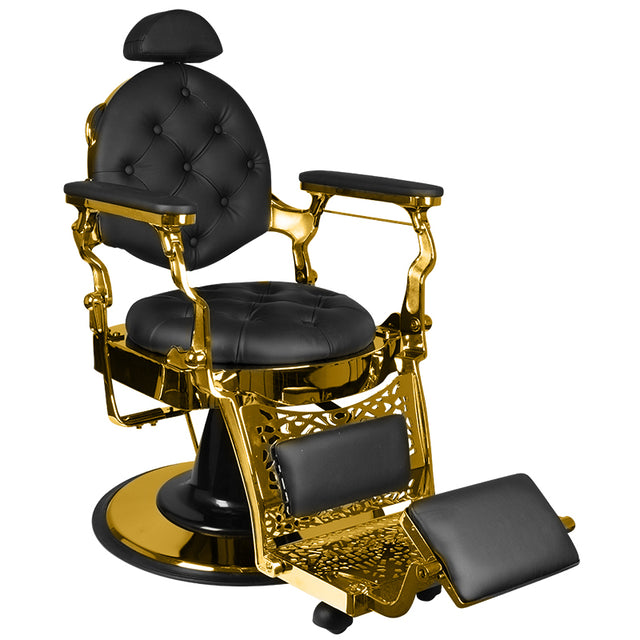Gabbiano barber chair giulio gold black - BVShop