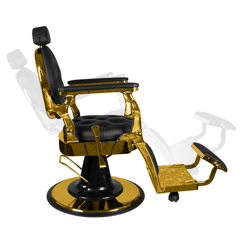 Gabbiano barber chair giulio gold black - BVShop