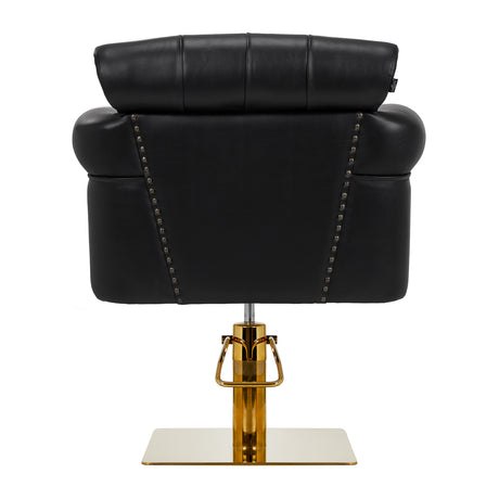 Gabbiano Berlin hairdressing chair, black and gold - BVShop