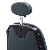 Gabbiano Francesco barber chair in graphite with brushed black frame - BVShop