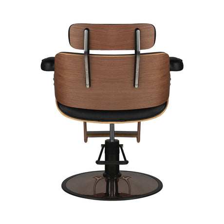 Gabbiano hairdressing chair florence black walnut - BVShop