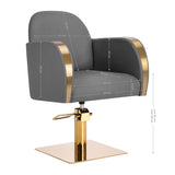 Gabbiano hairdressing chair Malaga gold grey - BVShop