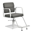 Gabbiano hairdressing chair Porto white gray - BVShop