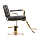 GABBIANO HAIRDRESSING CHAIR PRATO GOLD - BLACK - BVShop