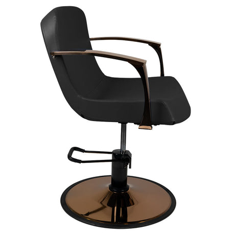 Gabbiano styling armchair, copper, black Bologna - BVShop