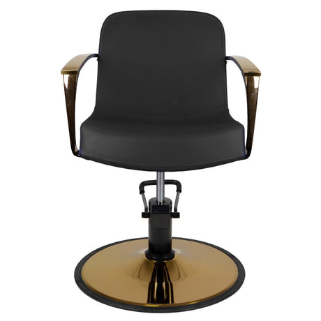 Gabbiano styling chair golden Bologna black - BVShop