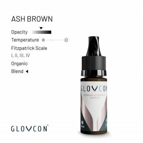 GLOVCON Ash Brown cool neutral eyebrow pigment for PMU