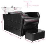 Hair system hsb07 hairdressing wash unit black - BVShop