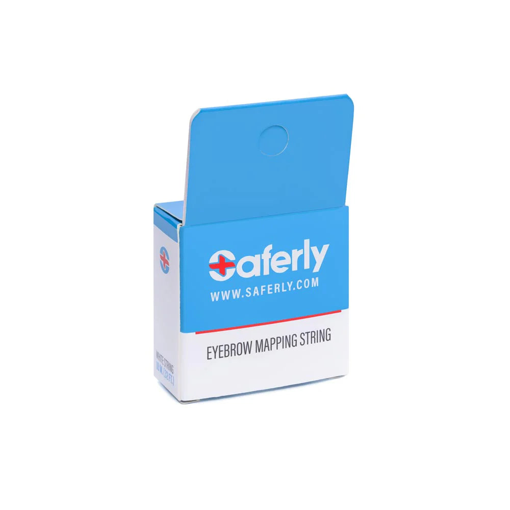 Saferly Brow Mapping String in black and white, used for precise eyebrow shaping and mapping, displayed on a neutral background.