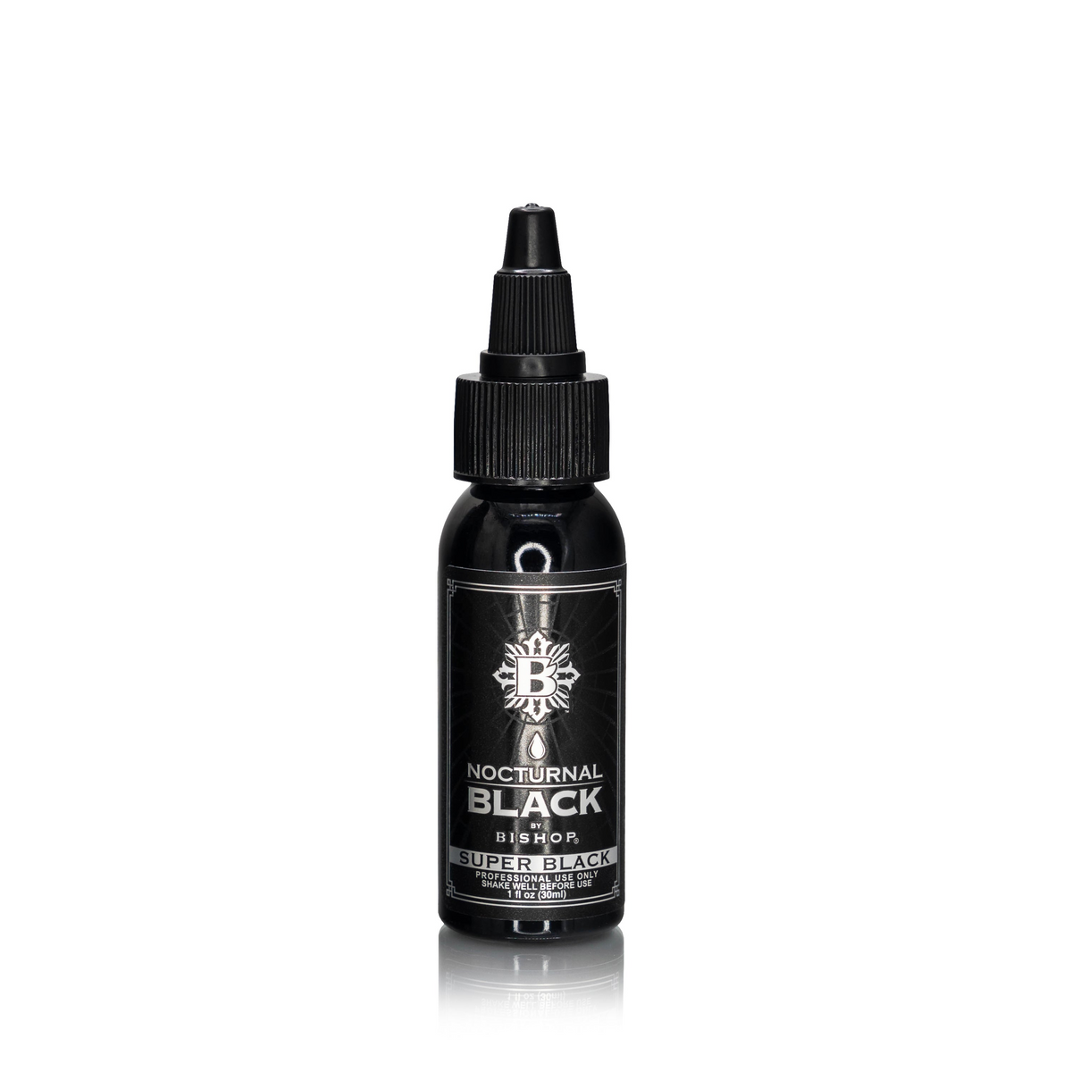 Nocturnal By Bishop Super Black 30ml — pudel valgel taustal