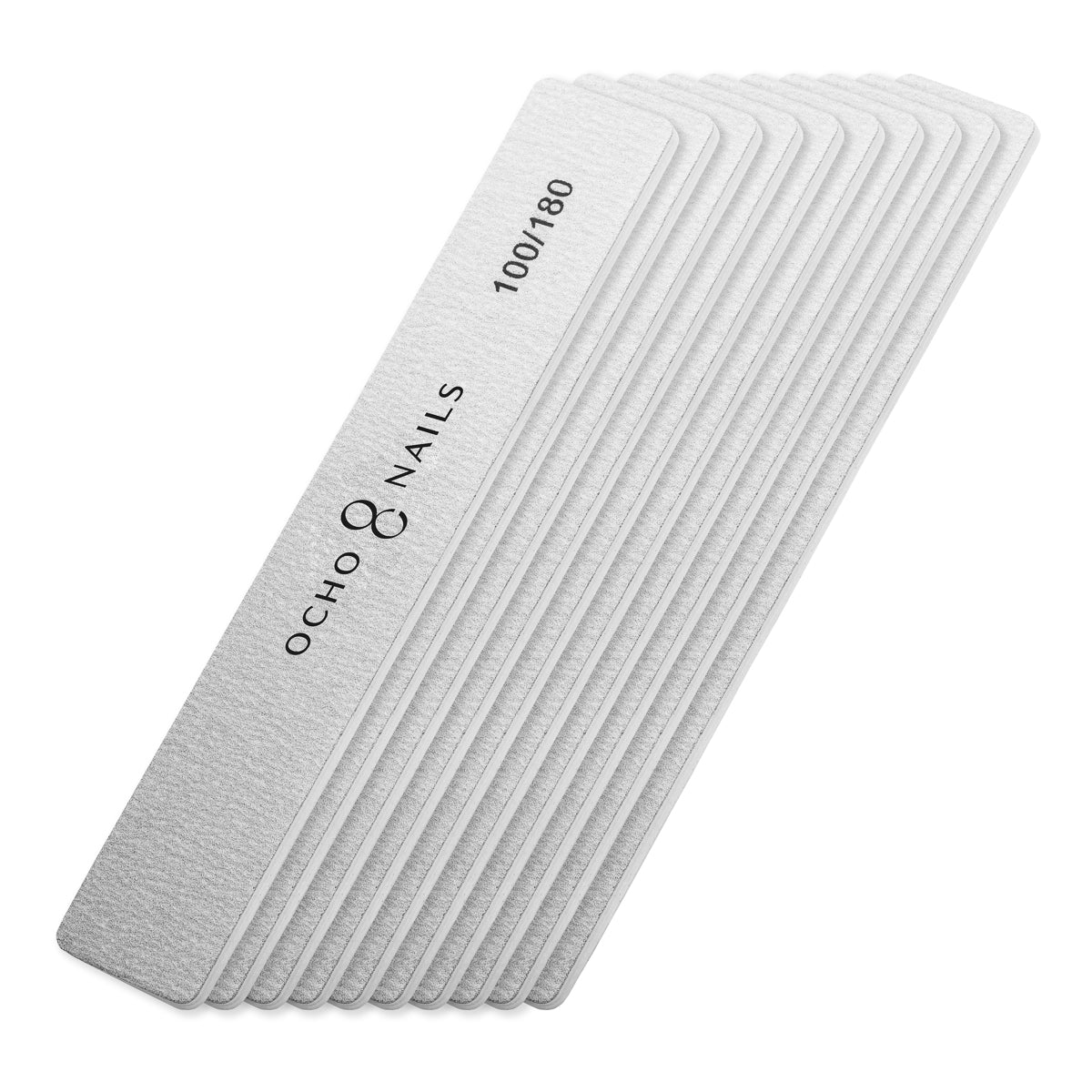 Ocho Nails wide straight file 100/180 10 pcs. - BVShop