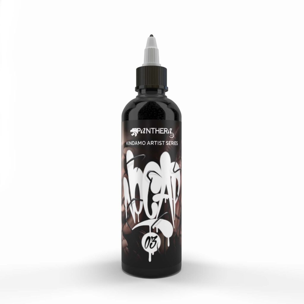 Panthera X Kindamo No Cap 03 Tätoveerimispigment 150ml — pudel valgel taustal