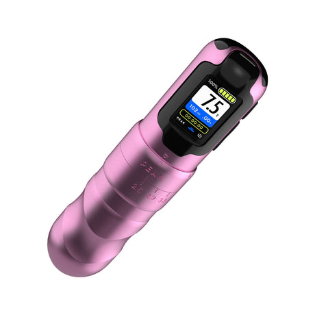 Pink PEAK Solice Pro V3 tattoo machine with ergonomic design and professional-grade components, ideal for precise tattooing.
