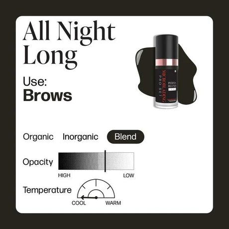 Perma Blend Microblading Pro Pigments All Night Long 10ml - BVShop