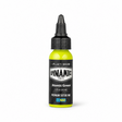 Platinum By Dynamic Tattoo Ink Atomic Green 30ml bottle on a white background with a natural shadow