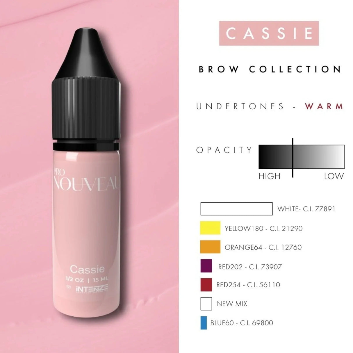 Pro Nouveau Blush Lip Pigments by Intenze Cassie 15ml - BVShop