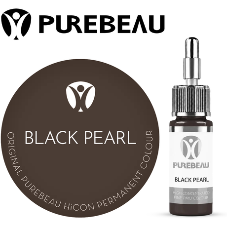 Purebeau Black Pearl 10ml HiCON kulmupigmendi pudel ja värvinäidis