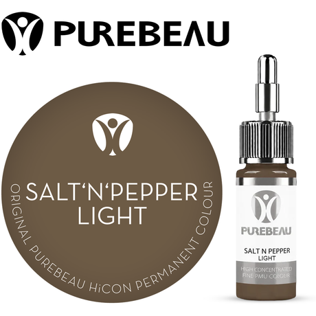 Purebeau Salt N Pepper Light 10ml HiCON kulmupigmendi pudel ja värvinäidis