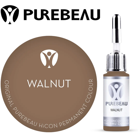 Purebeau Walnut 10ml HiCON kulmupigmendi pudel ja värvinäidis