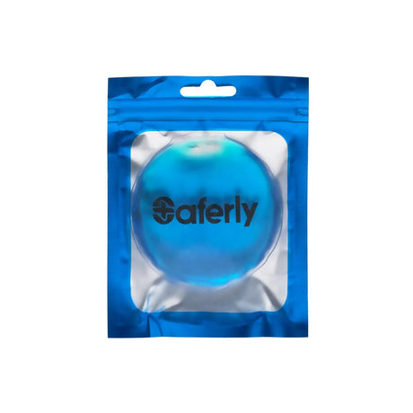 Saferly Eyes Ice Pack showing a soft gel-filled eye-shaped cold compress for soothing eye area relief.