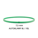 Silicone gasket for autoclaves wax 10l and 12l green 7.5mm - BVShop