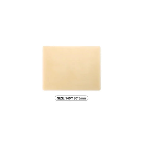 Silicone thick practice skin by BVShop, measuring 140x180x5mm, with a smooth, realistic surface for tattoo practice.