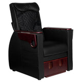 Spa chair for pedicure with back massage azzurro 101 black - BVShop