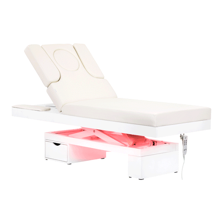 Spa cosmetic bed azzurro 815b glowing white heated - BVShop
