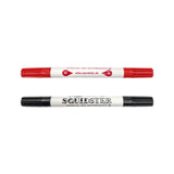 Squidster Mini Sterile Dual Ended Skin Marker Black/Red - BVShop