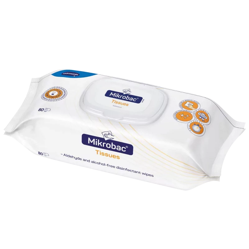 Mikrobac pindade desinfitseerimise salvrätikud ilma alkoholita 18cm x 20cm