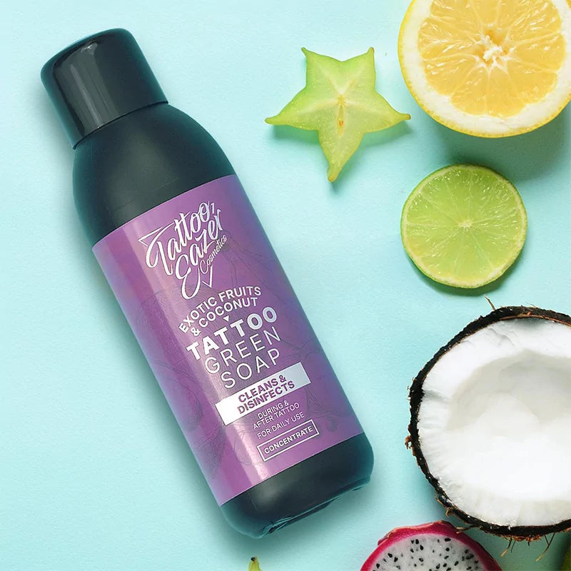 Tattoo Eazer Green Soap Exotic Fruit And Coconut 500ml - BVShop