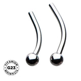 Titaanist kõver labret, mis surutakse sisse