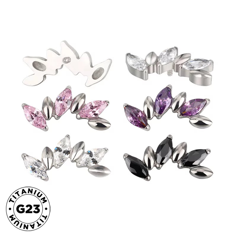 Titaanist sõrmus alternatiivse marquise'ga