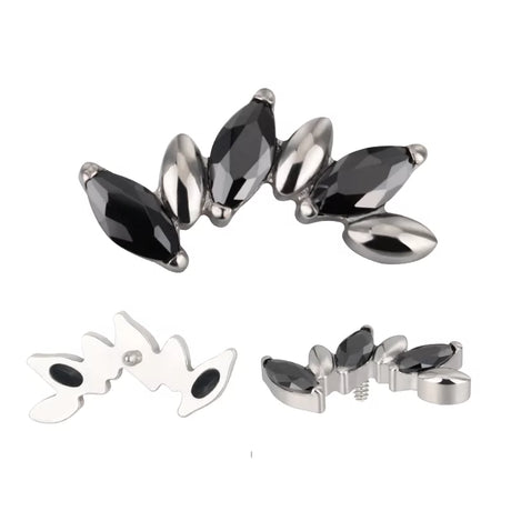 Titaanist sõrmus alternatiivse marquise'ga