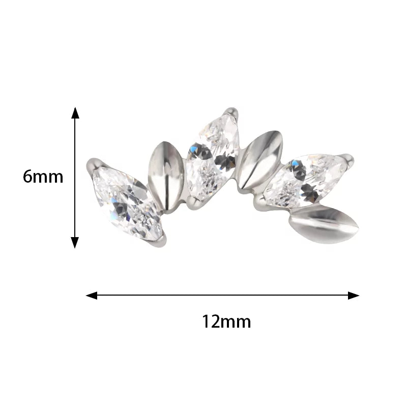 Titaanist sõrmus alternatiivse marquise'ga