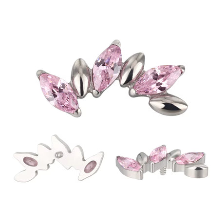 Titaanist sõrmus alternatiivse marquise'ga