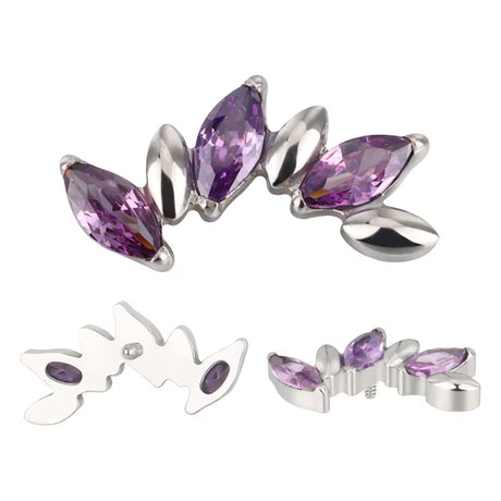 Titaanist sõrmus alternatiivse marquise'ga