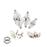 Titaanist sõrmus kujundatud marquise'iga