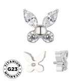 Titaanist sõrmus liblikaga