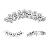 Titaanist sõrmus kaarekujulise servaga