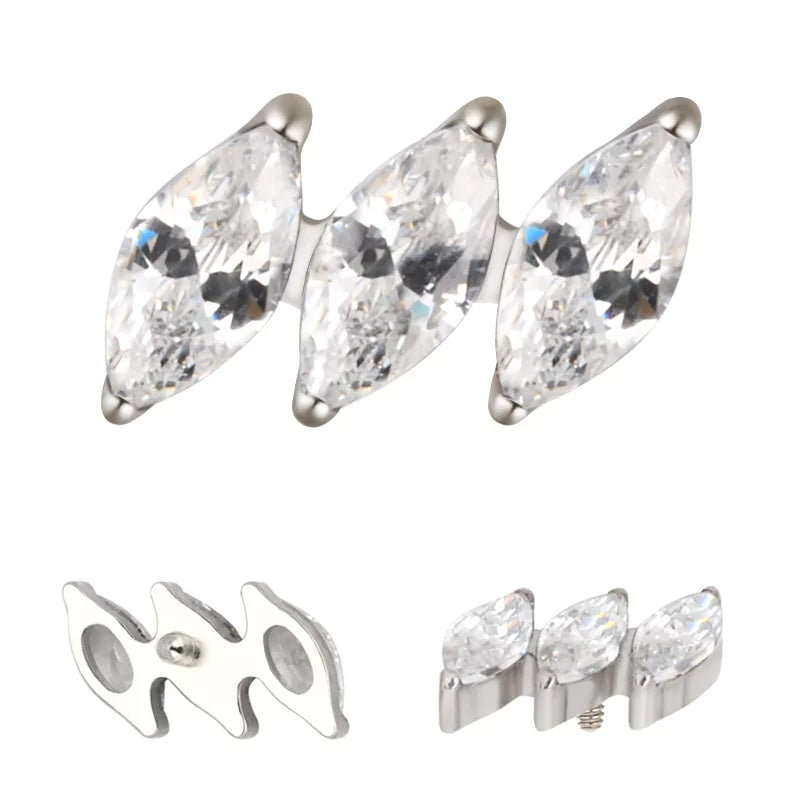 Titaanist sõrmus diagonaalse marquise'ga