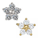 Titaaniumist sõrmus lillekujuline