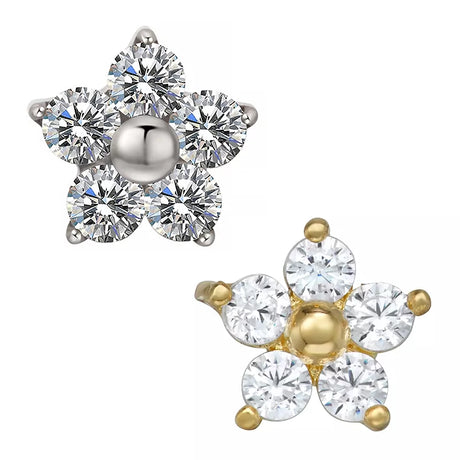 Titaaniumist sõrmus lillekujuline