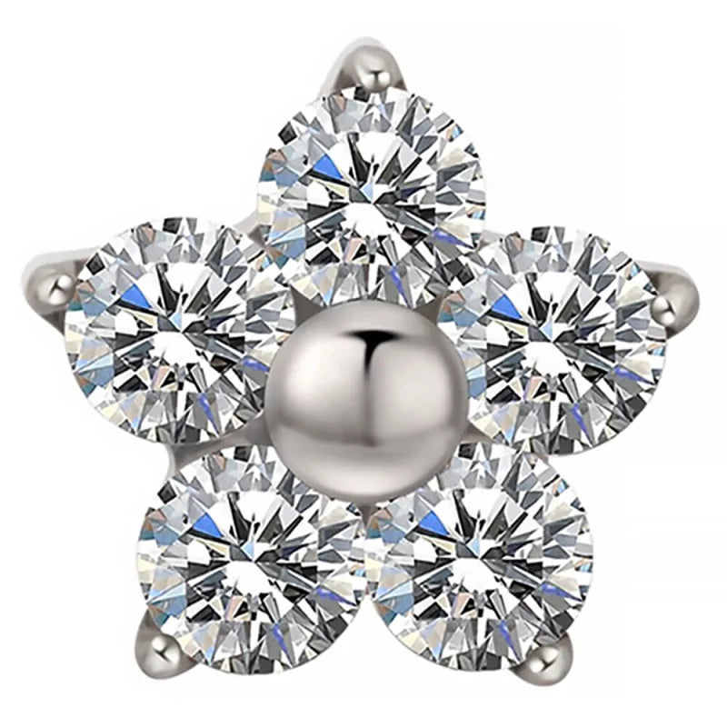 Titaaniumist sõrmus lillekujuline