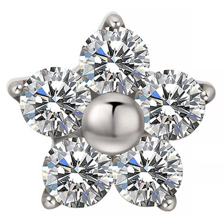 Titaaniumist sõrmus lillekujuline