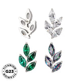 Titaanist sõrmus lehekujulise kujundusega