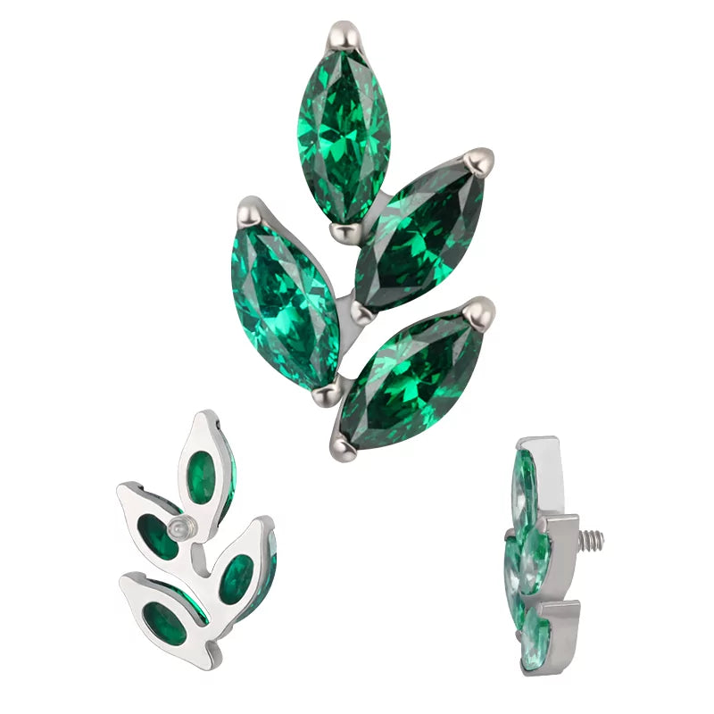 Titaanist sõrmus lehekujulise kujundusega